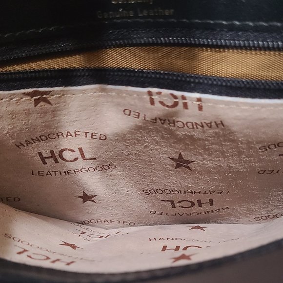 Vintage HCL Made in Germany Leather Crossbody Purse with 24k gold details - Picture 5 of 8